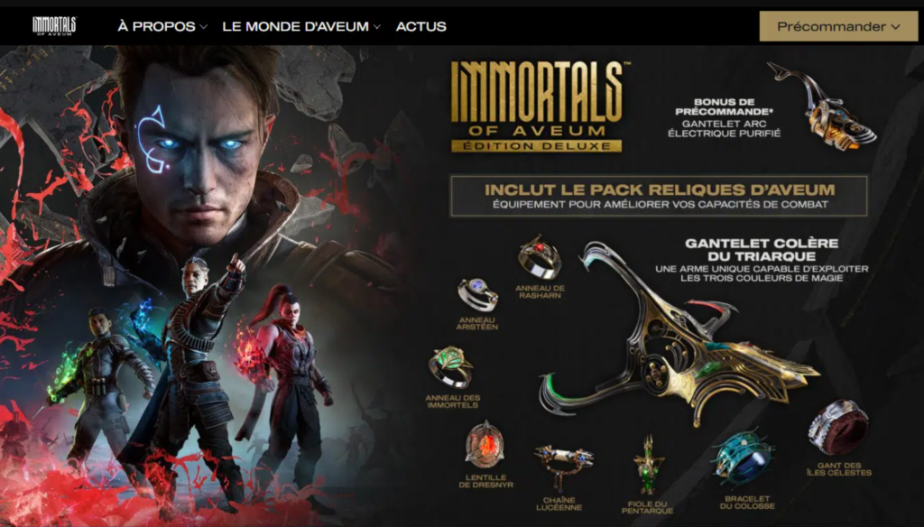 Precommande Immortals of Aveum