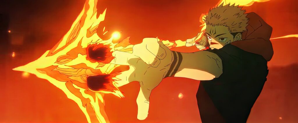 Yuji arch flame cursed
